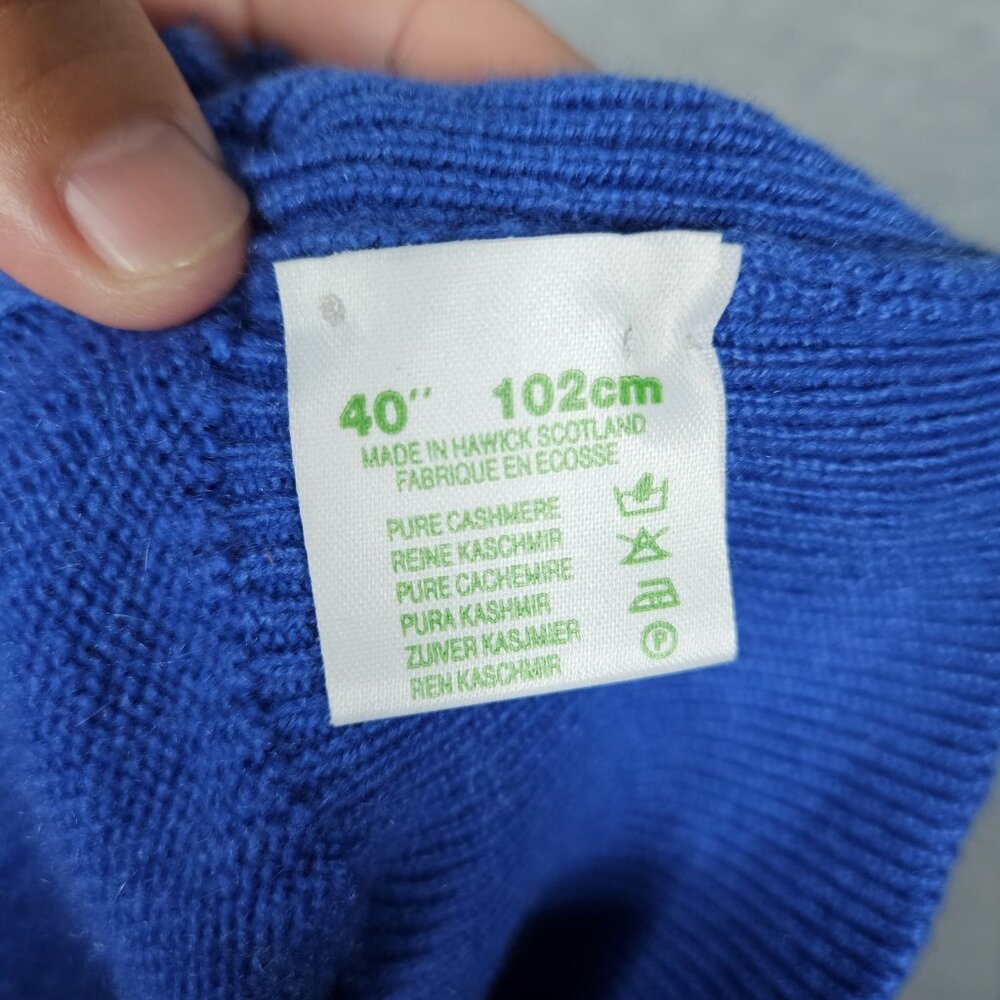 Johnstons Of Elgin Blue 100% Cashmere Golden Button Cardigan 40" 102cm - Picture 4 of 11